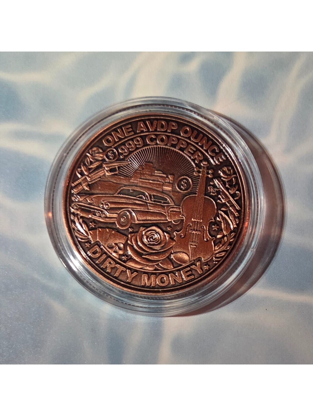 CLEAN HANDS, DIRTY MONEY 1 Oz .999 Fine Copper Antiqued .999 Al Capone Quote NEW
